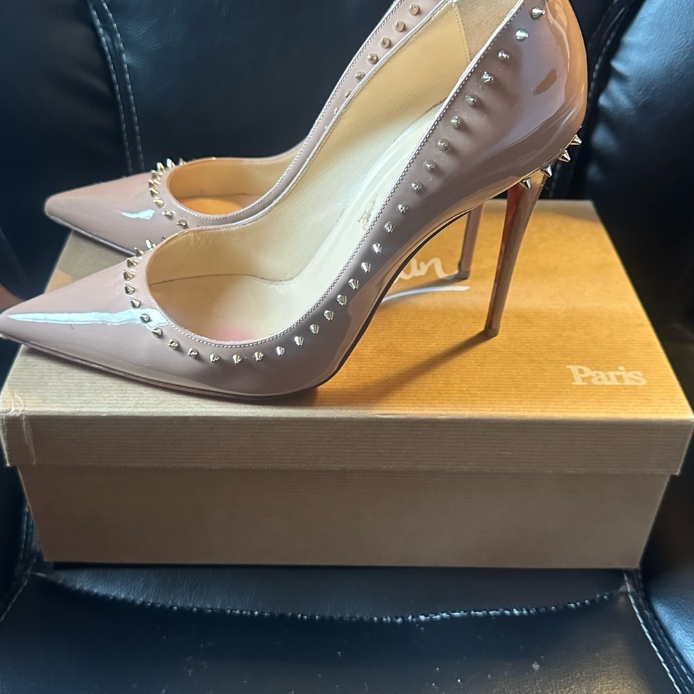 Christian Louboutin Nude Studded Pumps